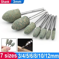 3mm shank sesame rubber mounted point grinding head 3 12mm cylinderbullet polishing bits for mould polishing rotary power tools