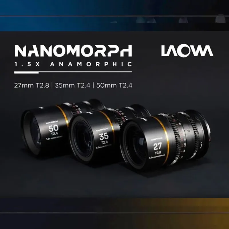 Venus Optics Laowa Nanomorph 27mm T2.8 35mm 50mm T2.4 1.5x S35 Anamorphic Lens for ARRI PL Canon EF Z E X RF L m43