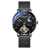 popular swiss brand new mens watch fully automatic waterproof mechanical watch tourbillon hollow luminous mens watch