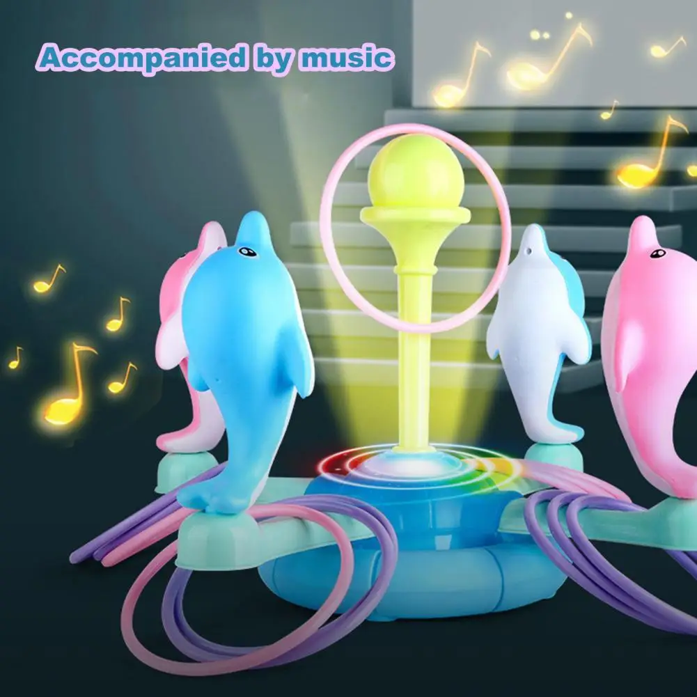 

Gift Practical Kids Dolphin Game Hoop Ring Toss Toy Lightweight Hoop Ring Toss Game Toy Educational for Kindergarten
