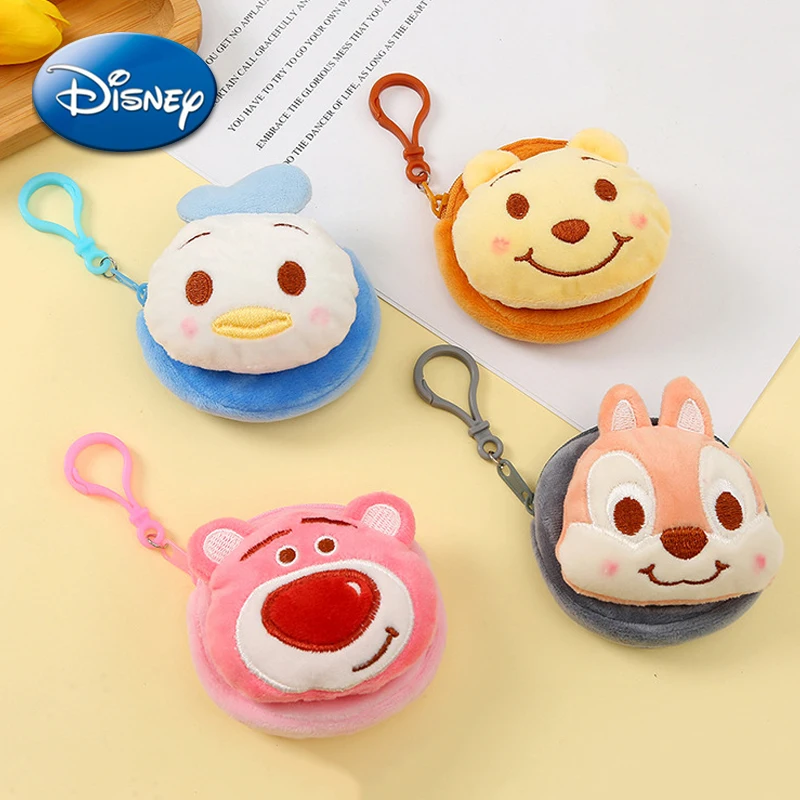 

Disney Lotso Mini Wallets Soft Plush Stuffed Dolls Toy Story Anime Figures Zipper Coin Purse Keychain Decorations Kid Toys Gifts