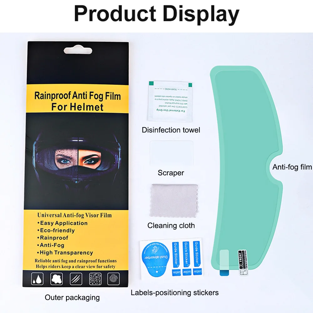 Нашивка на шлем пленка противотуманные наклейки прозрачная противотуманная