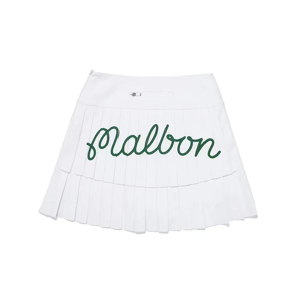 MALBON Golf Clothing Women's Summer Pleats Skirt Spoiler Wear