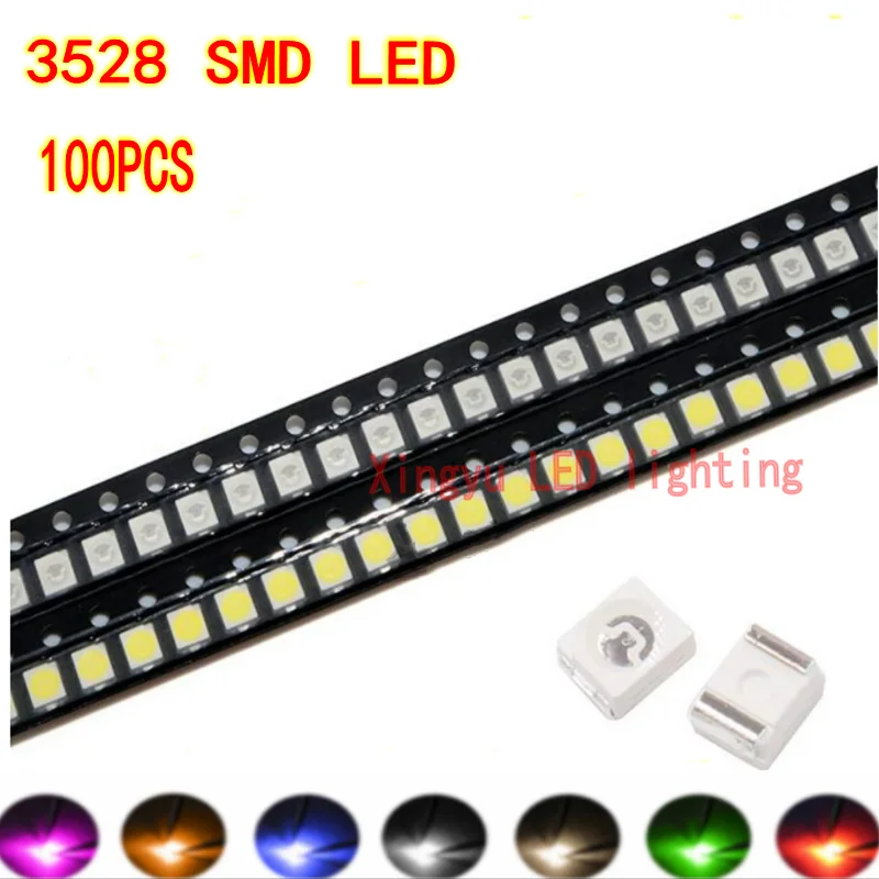 

Светодиодные лампочки XGJY 3528 SMD 100 шт