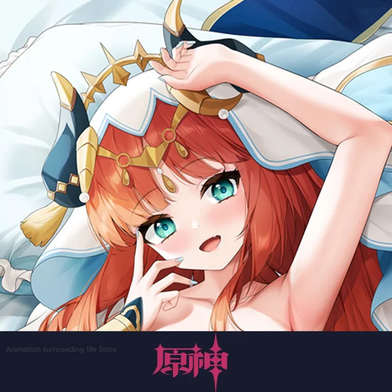 2023 Bravo Otaku Sarung Bantal Anime Genshin Impact Nilou Dakimakura 2WAY Mem Rosen Tubuh Mainan Hadiah Косплей