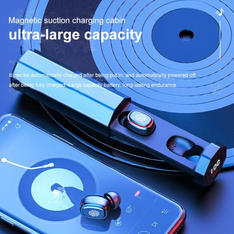 

Noise Reduction Tws Headphone Built In Microphone Headset Stereo Without Delay Earphone Large Capacity