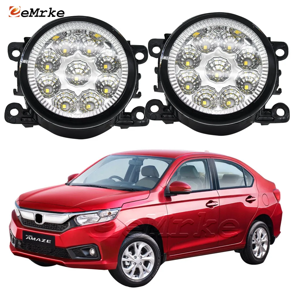

2PCS Car Styling 9w Led Car Fog Lamp for Honda Amaze 2018 2019 2020 H11 12V 55w Halogen Fog Lights DRL Daytime Running Lights