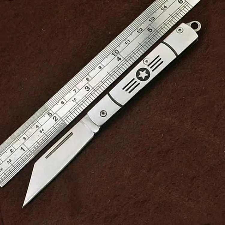 

Mini Stainless Steel Folding Knife Outdoor Pocket Fruit Knife Self-Defense Knife