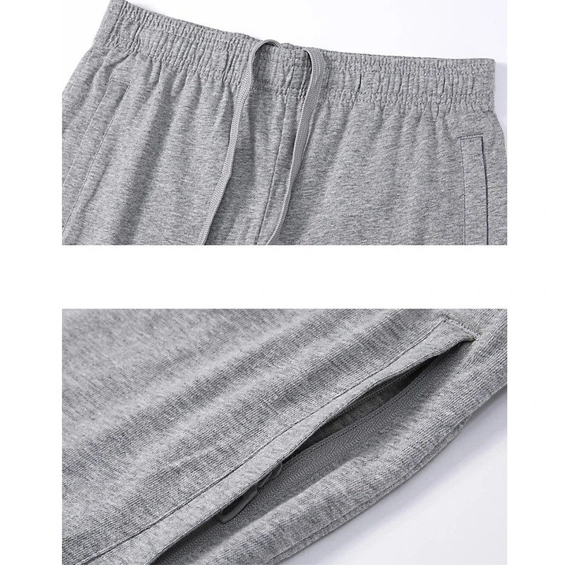 2023 New Summer Sports Short Mens Cotton Jogging Casual Sweatpant Men Breathable  Shorts Beach Solid Elastic Waist Running