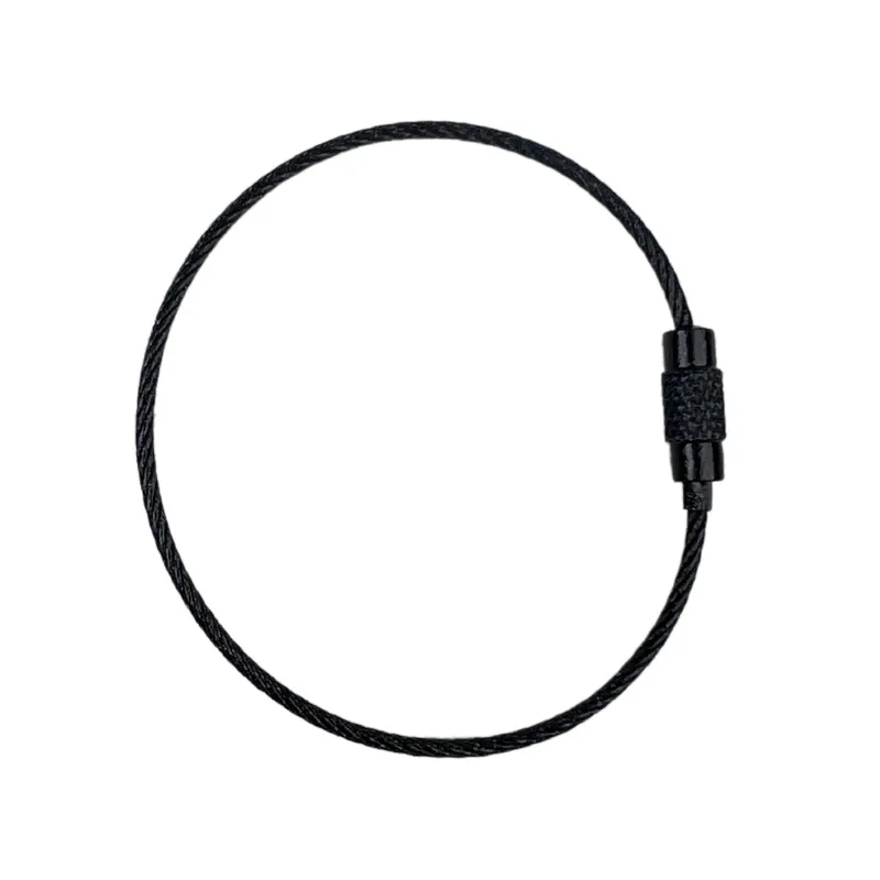 

Брелок для ключей с проволочной веревкой, красочный металлический брелок для ключей, веревки, стальной брелок для ключей, круглая веревка, кабельная петля, бирка для багажа, винтовой замок