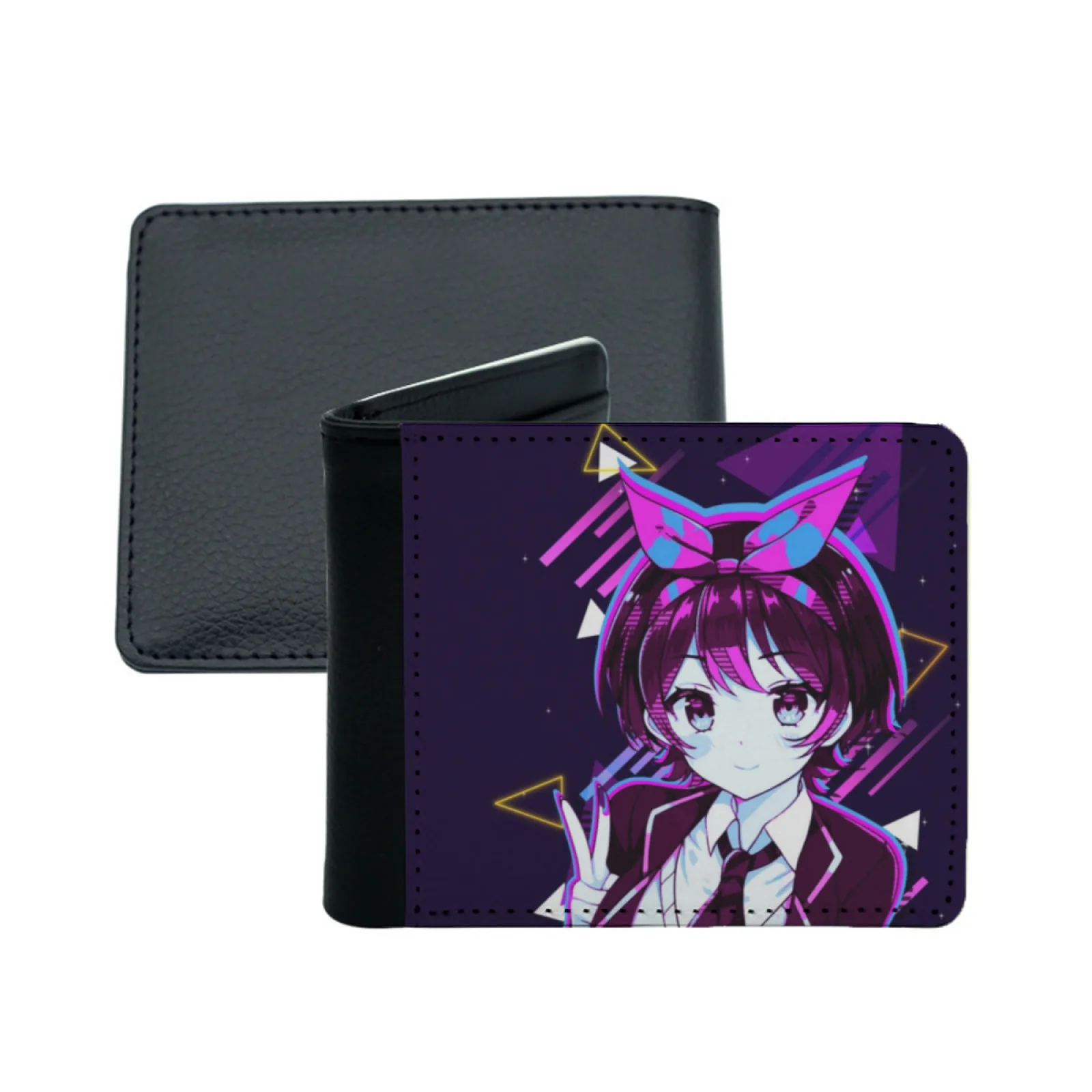 Ruka Sarashina Аренда Девушки Мужчины Женщины Pu кожаный кошелек держатель для