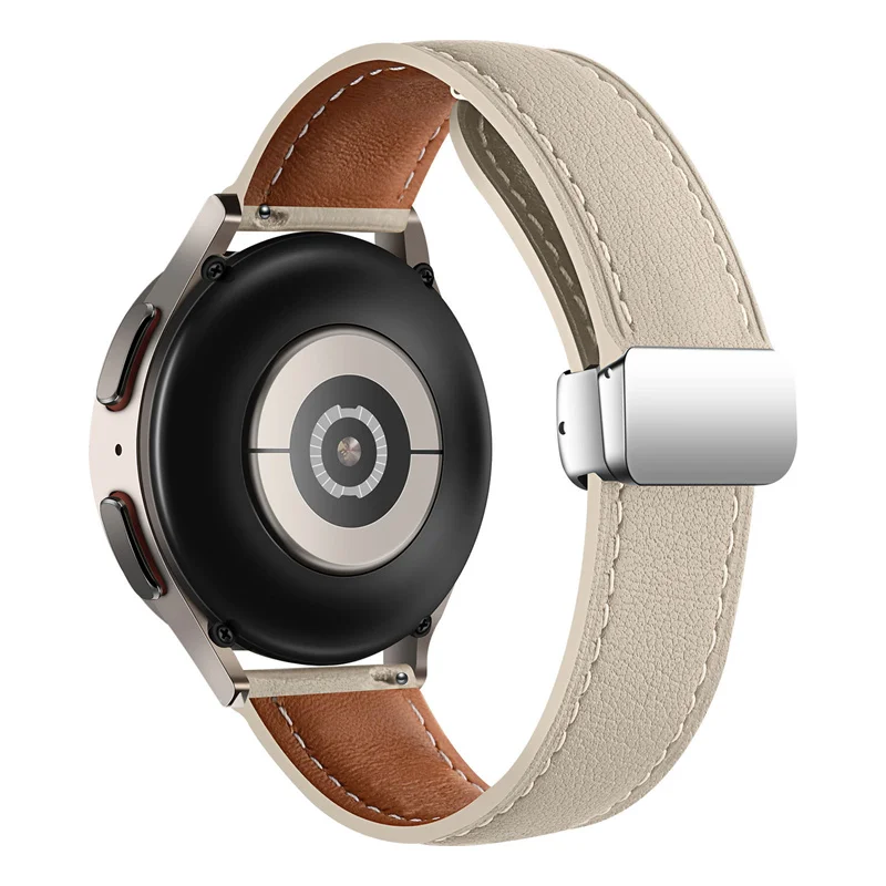 Мягкий кожаный ремешок со складной магнитной пряжкой для мужских и женских