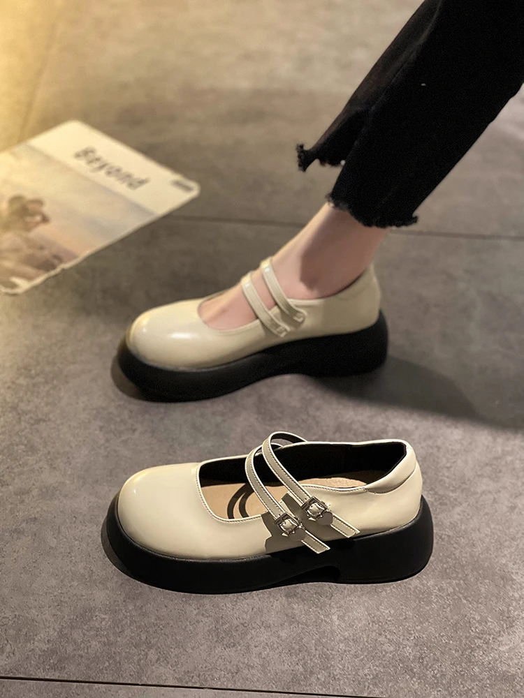 African Woman Shoe Beige High Heels Round Toe Soft Bottom 2023 Basketball Platform Mary Jane Branded Pumps Burgundy 12cm Latest