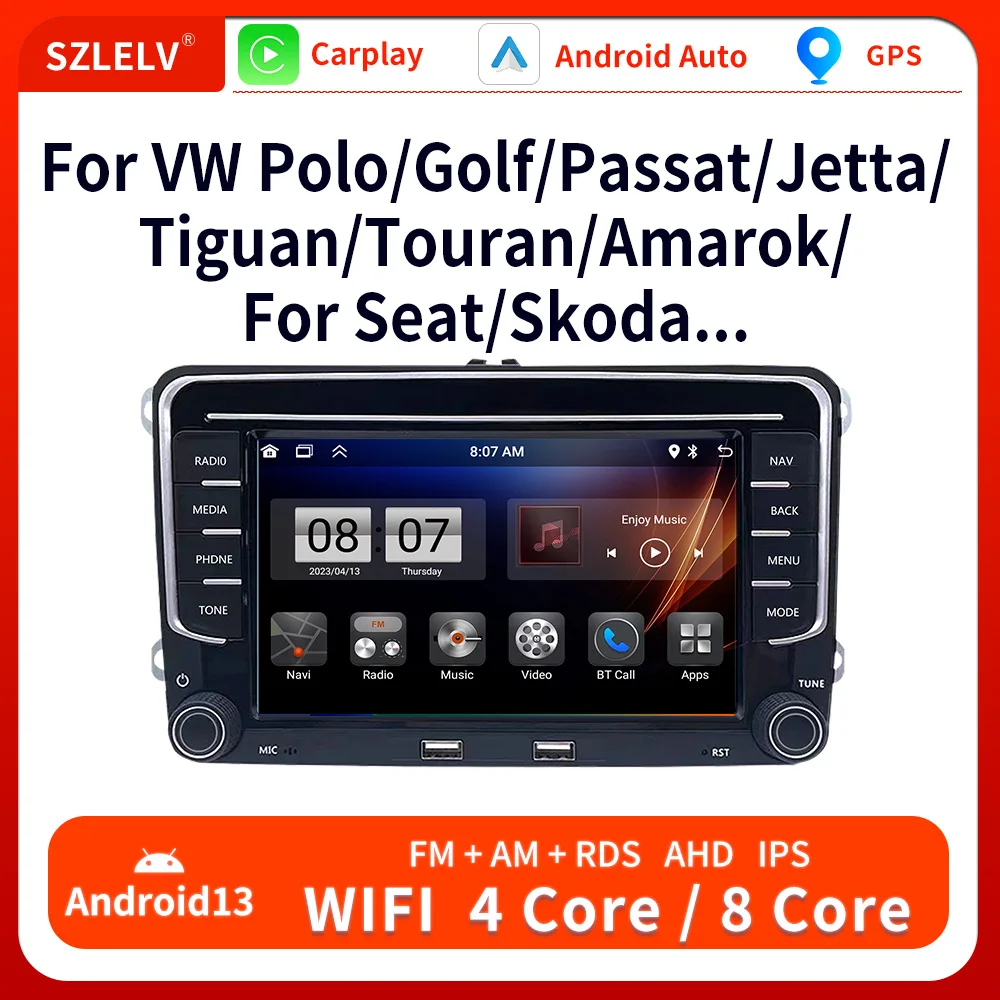 Android 13 Carplay Автоматический Навигационный Автомобильный Мультимедийный Плеер Gps