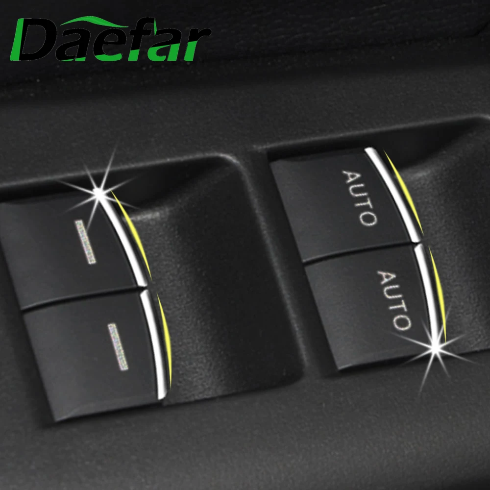 Daefar ABS хромированный автомобильный дверь окно подъемник кнопка наклейка для Honda