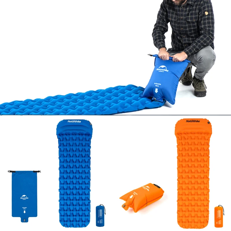 

Outdoor Self Inflating Mattress Pad Air Camping Hiking Sleeping Mat Bed Pillow