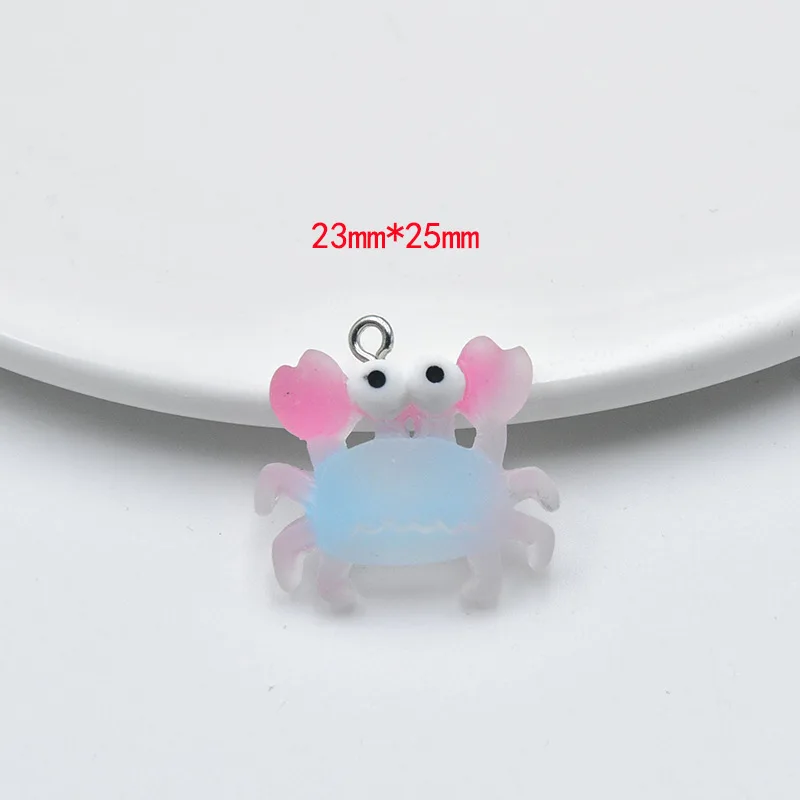 10 шт. подвески из смолы с плоской задней частью океанских животных каваи морской