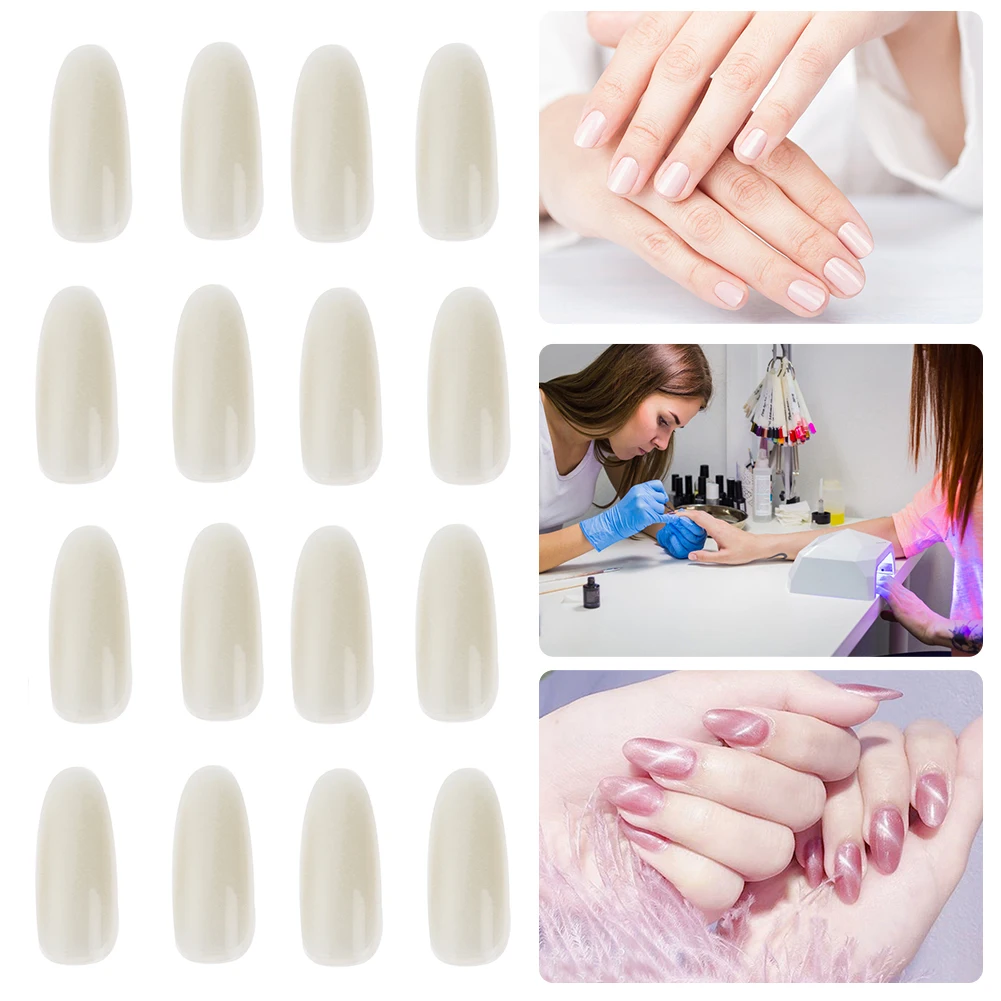 

500pcs Natural Color False Nail Tips Artificial Fake Nails Art Manicure Tools Natural White Ultra-Thin False Nail Tips Round Tip