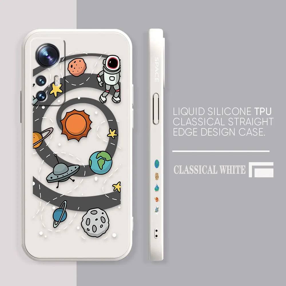 Phone Case For Xiaomi 13 12 12T 12S 11 11T 10 10S 9 8 Pro Ultra Lite Colour Case Cover Funda Cqoue Shell Space Astronaut GALAXY