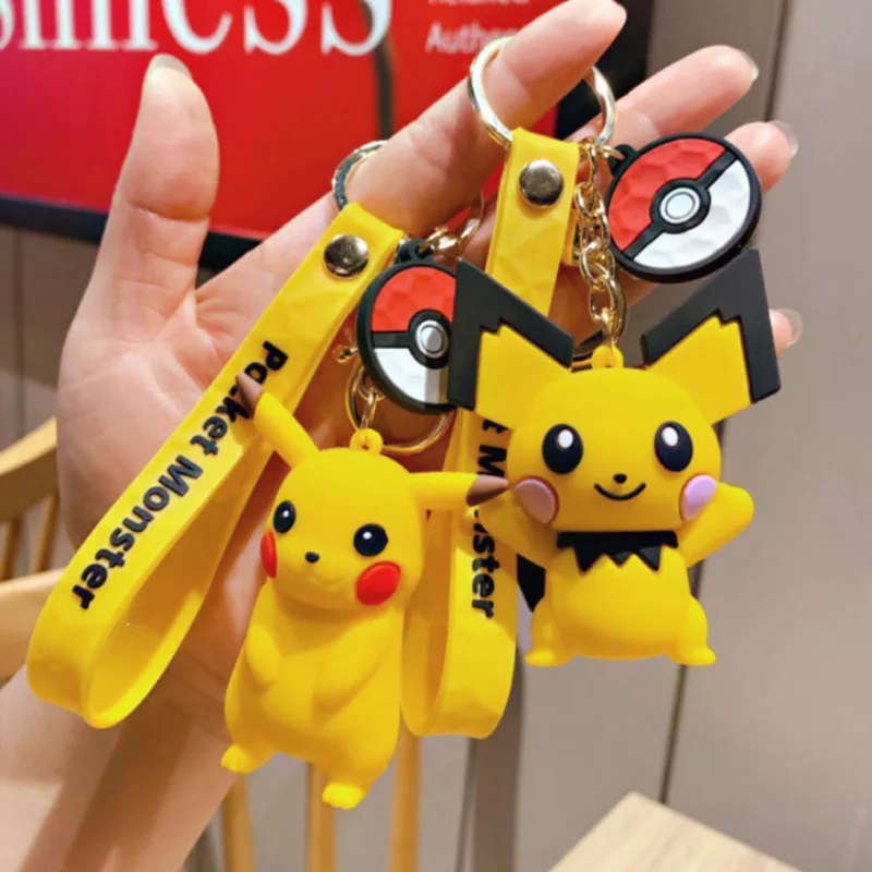 

Pikachu Keychain Pendant Female Student Couple Cartoon Pokemon Cute Doll Car Key Chain Bag Ornaments