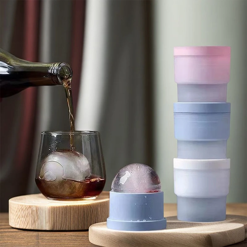 

Large Ice Mould Ice Ball Maker Ice Box For Food Grade Silicone Sphere Round Ball DIY Home Bar Party Ice Cube Tray Maker Tools