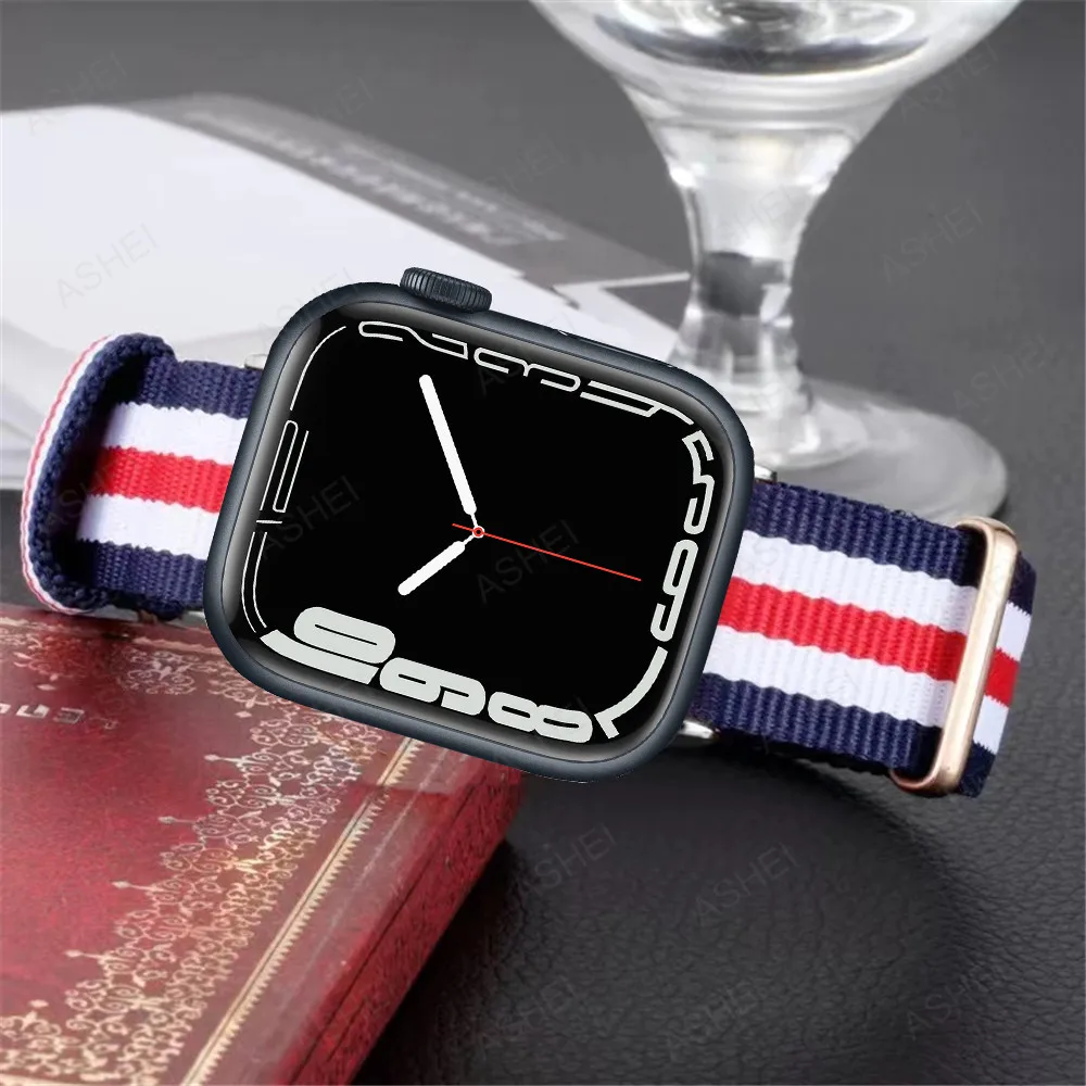 

Ремешок для apple watch se 6 7 45 мм 44 мм 41 мм 40 мм, мягкий спортивный нейлоновый браслет для iwatch 5 4 4 3 42 мм 38 мм, apple watch 7