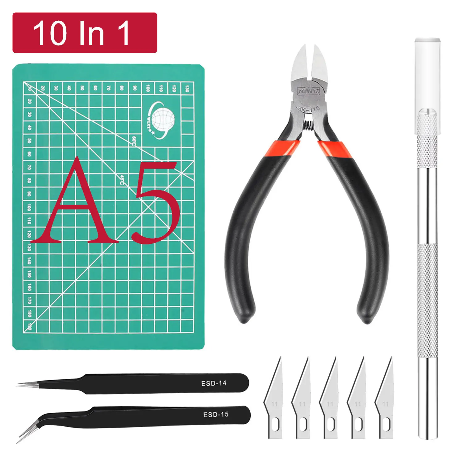 

10 в 1, антистатический пинцет из высокоуглеродистой стали