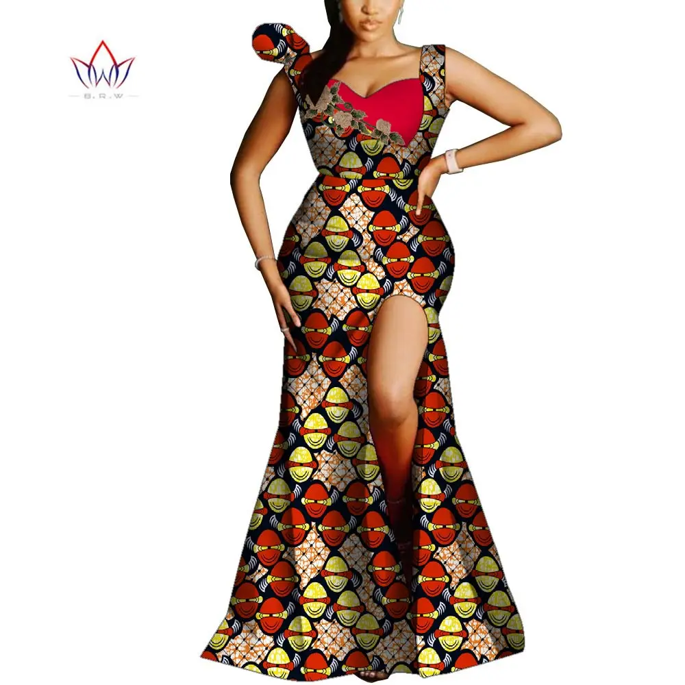 

Африканские платья для женщин 2023 Новые Элегантные Дашики традиционная богемная одежда без рукавов дамские раздельные наряды WY9275