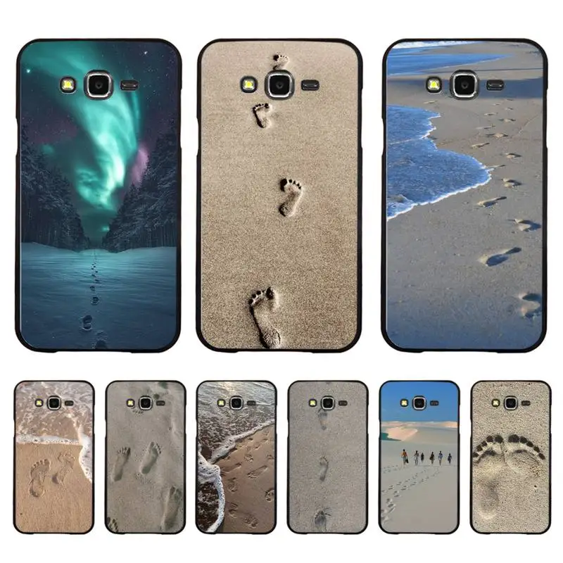 

YNDFCNB Footprint Phone Case for Redmi 8 9 9A for Samsung J5 J6 Note9 for Huawei NOVA3E Mate20lite cover