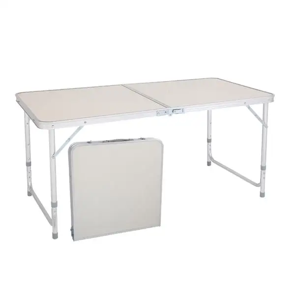

Алюминиевый стол для чемодана Yonntech 120x60x70 4 фута, портативный многофункциональный складной стол для дома, улицы, кемпинга, пикника