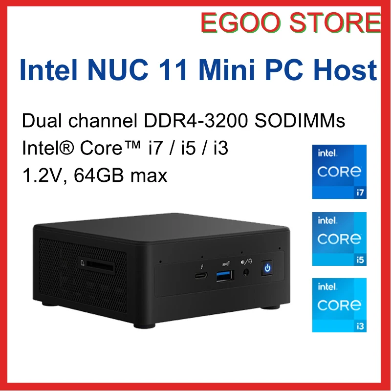 Процессор Intel NUC 11 Mini PC хост i7 1165G7 / i5 1135G7 i3 1115G4 поколения процессор Core пантера