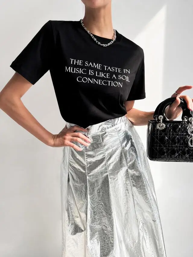 Женская юбка с эластичной завышенной талией 2 цвета