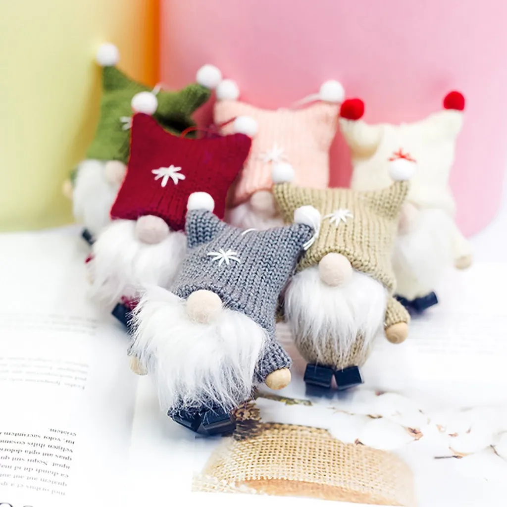 Gnome Christmas Creative Christmas Doll Pendant Doll Wool Decoration Tree Hanging Ornament Large Hanging Christmas Decorations