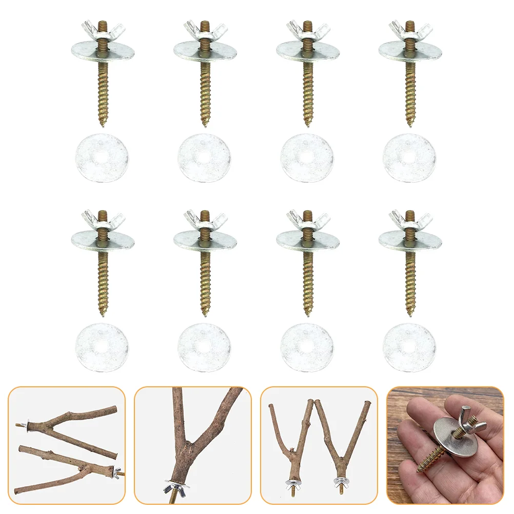 

Bird Cage Screw Perch Stand Screws Birdcage Fixing Nuts Accessories Parrot Suppliesholder Hamster Nutfitting Platform Bolts