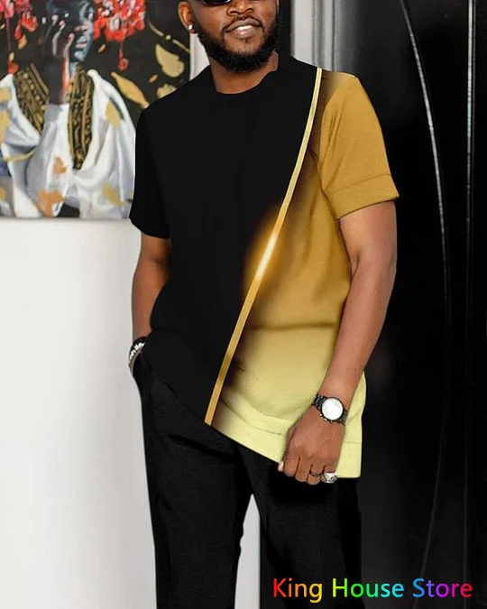 Men's Tracksuit 2 Piece Sets Summer Sport T-shirts Trousers Joogers Jogging Tracksuit Oversized Men Trousers Tracksuit set