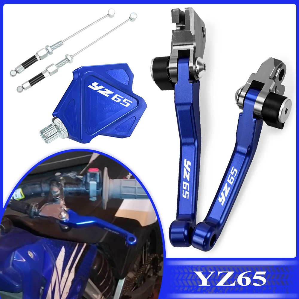 

For Yamaha YZ65 YZ 65 2018 Dirt Bike Pivot Foldable Brake Clutch Lever Stunt Clutch Easy Pull Cable System Motocross Accessories