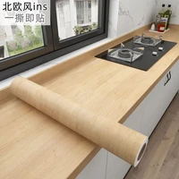 original wood grain sticker thickened waterproof self adhesive kitchen countertop furniture table cabinet door renovation wall s