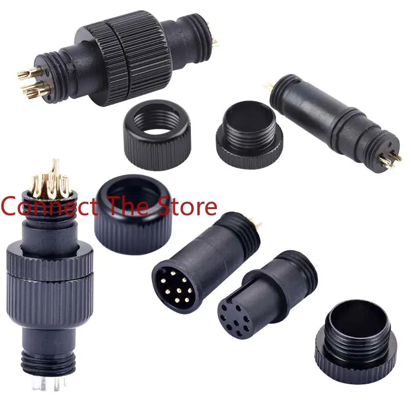 

3PCS M12-4P Connector Street Light M12-4 Core Plastic Nut M12 Aviation Plug LED Power