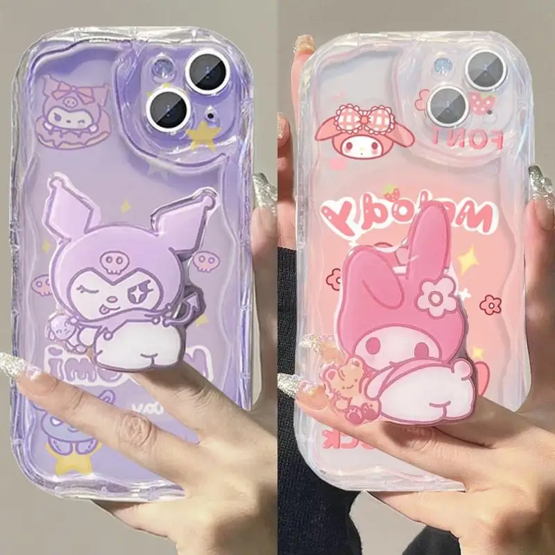 Чехол для Xiaomi Mi POCO F6 M6 X6 X5 F3 F4 M3 M4 X4 GT X3 NFC 14 Pro 11 Lite 5G NE 12T 12 Kuromi Melody Grip Tok Holder мягкий