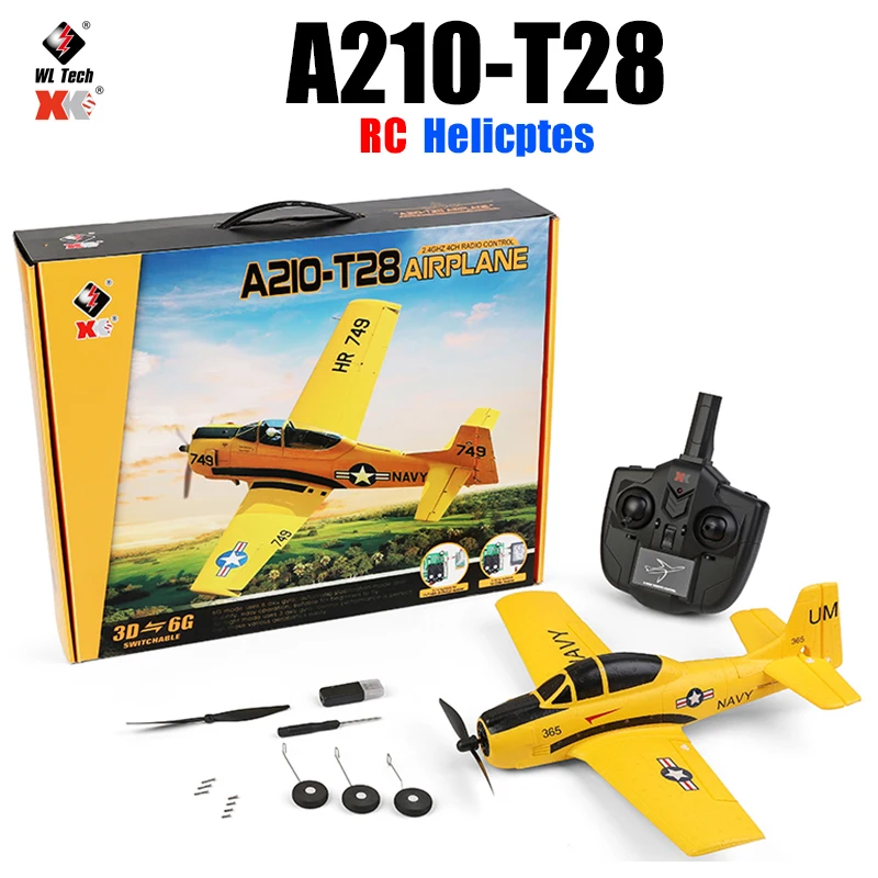 

WLtoys A210 2,4G 4Ch 6G/3D трюковый самолет шесть осей RC истребитель радиоуправляемый самолет Электрический планер беспилотный самолет уличная игрушка