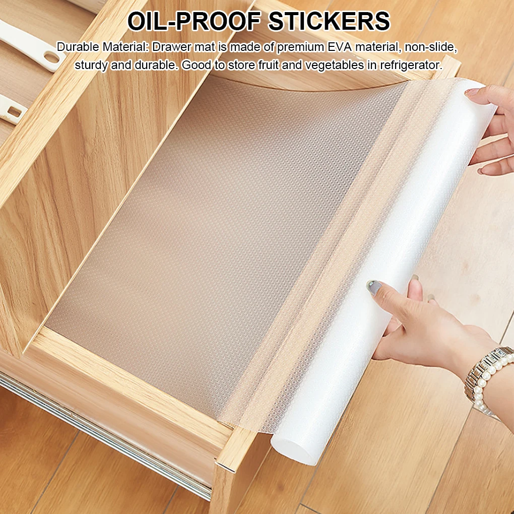 

Kitchen Drawer Anti-Dirty Mat Heat-Insulation Dustproof Place Mats Oil-Proof Moisture-Proof Table Liners Transparent Mat