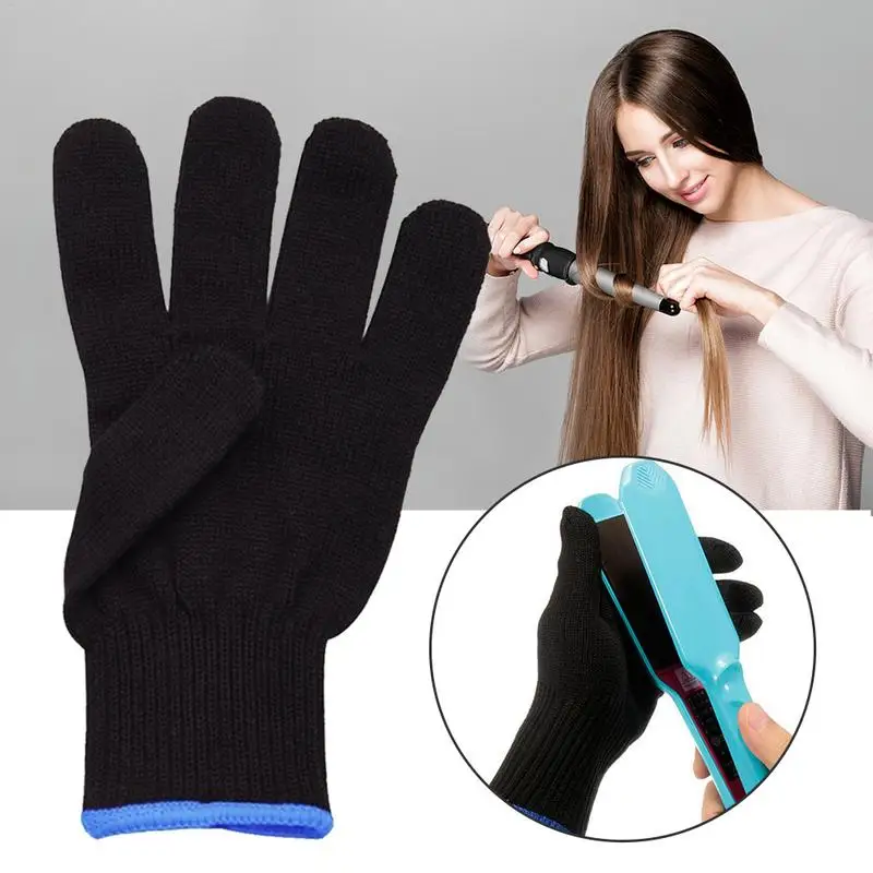 

Профессиональная термостойкая перчатка, инструмент для укладки волос, для завивки, прямых, плоских волос, Плойка для завивки, 1 пара