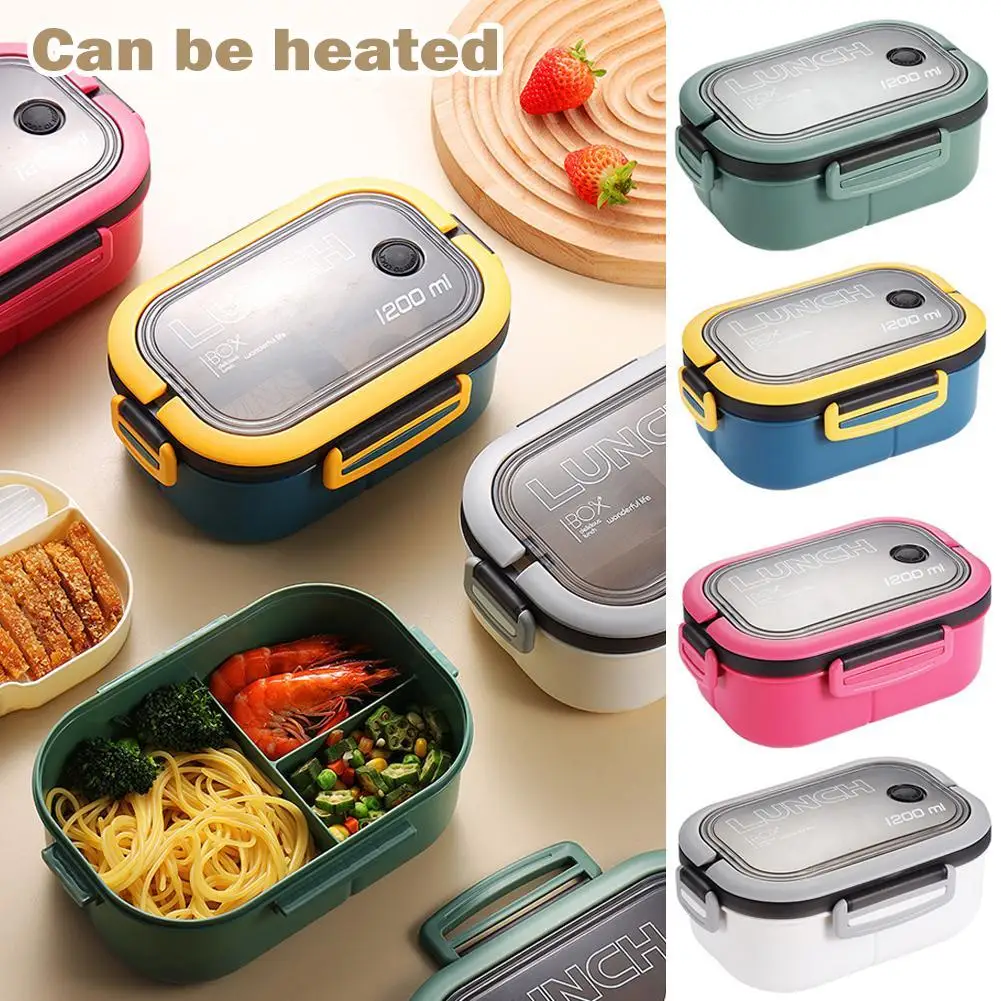 

New 2-Layers Sealed Kids Lunch Box Fruits Food Containers Student Office Worker Microwavable Bento Box Fresh-Keeping