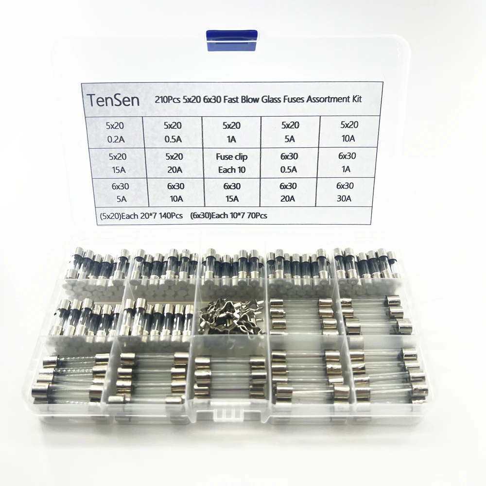 

Комплект стеклянных предохранителей Fastblow 5*20 6*30
