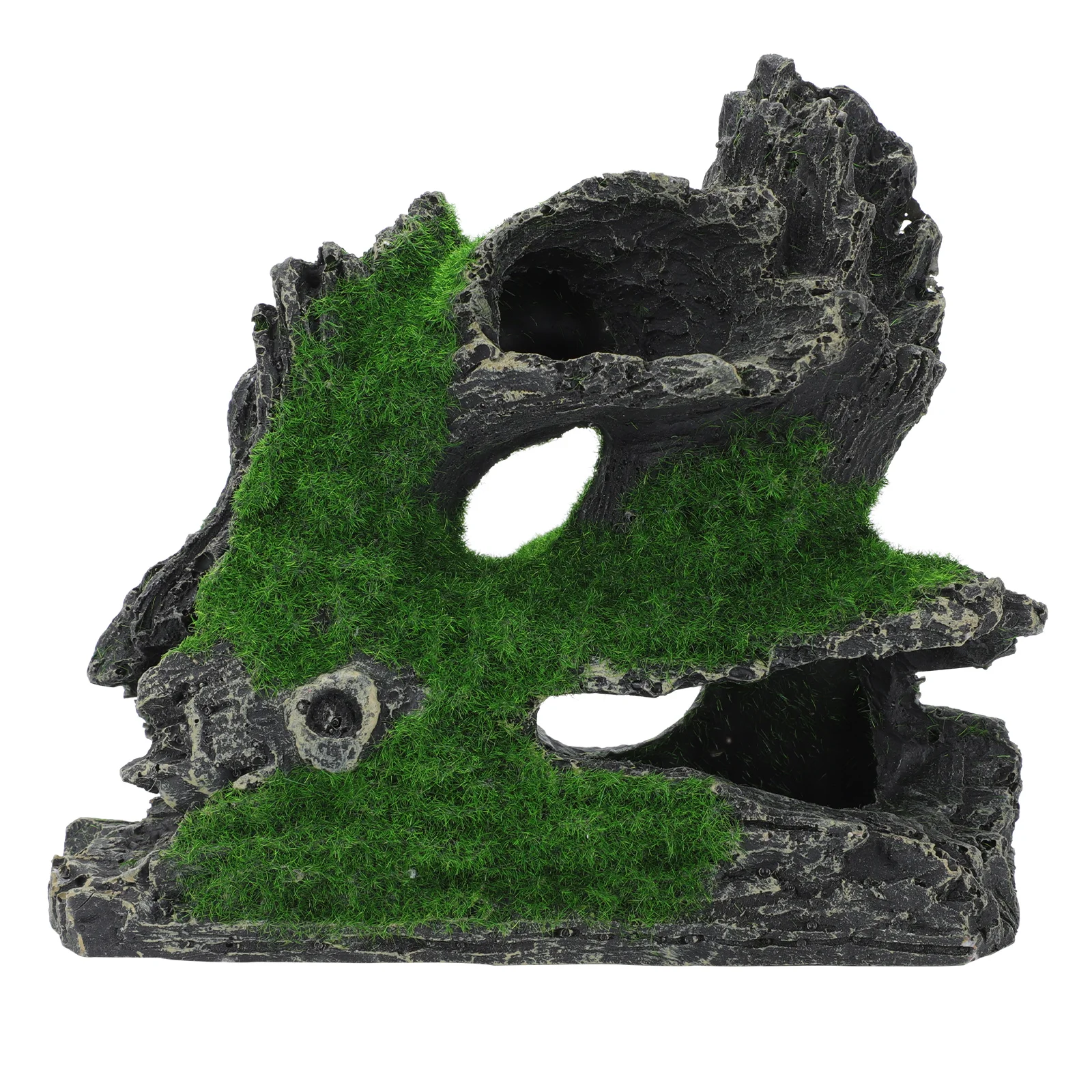 

Pool Hideout Reptile Hiding Cave Log Fish Tank Driftwood Natural Flocking Aquarium Breeding Cave