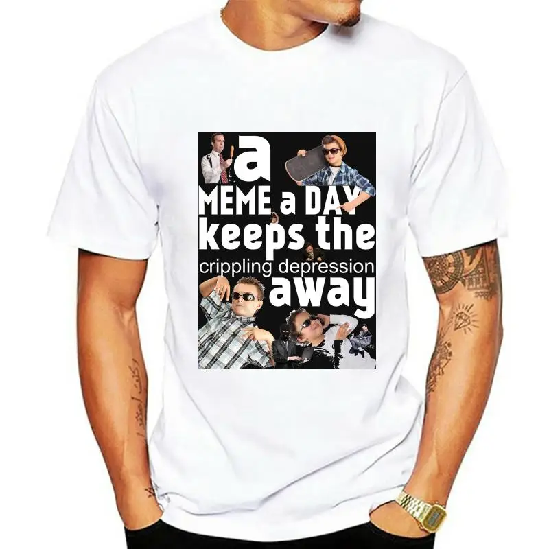 

Новая женская футболка с надписью «a Meme a Day» удерживает каляку и депрессию, размер S-2XL, летняя хлопковая футболка с короткими рукавами