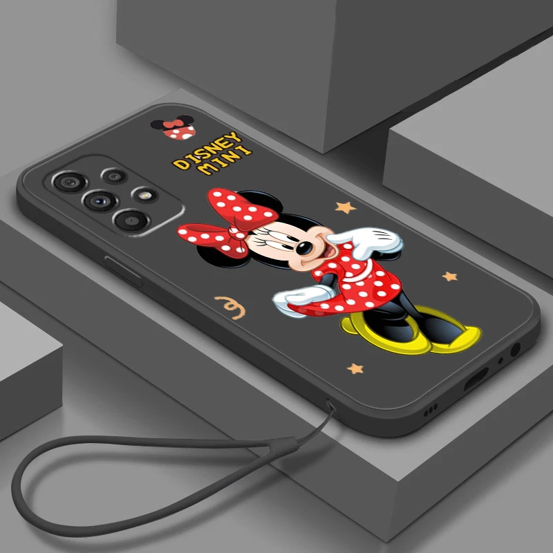

Mickey Minnie Disney Love Art Liquid Rope Phone Case For Samsung A73 A72 A71 A52 A53 A54 A51 A42 A34 A32 A14 A21 A13 A04 A03