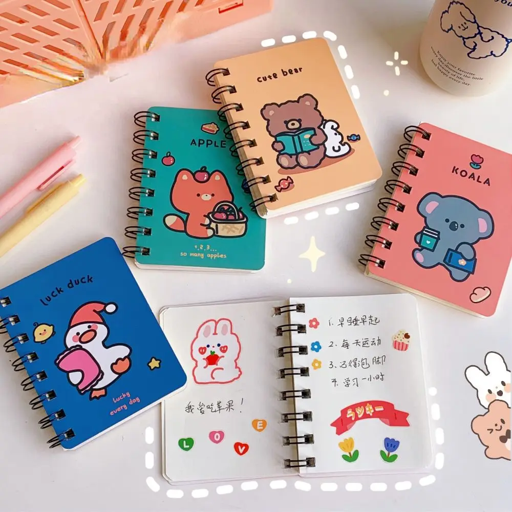 

High-quality Coala Lucky Duck Student Stationery Mini Word Book Coil Notepad Handwriting Notebook Pocket Diary Book
