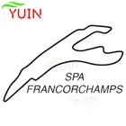 Наклейка для автомобиля YUIN SPA FRANCORCHAMPS, модная индивидуальная наклейка для гоночных автомобилей, декоративные водонепроницаемые наклейки для бампера из ПВХ