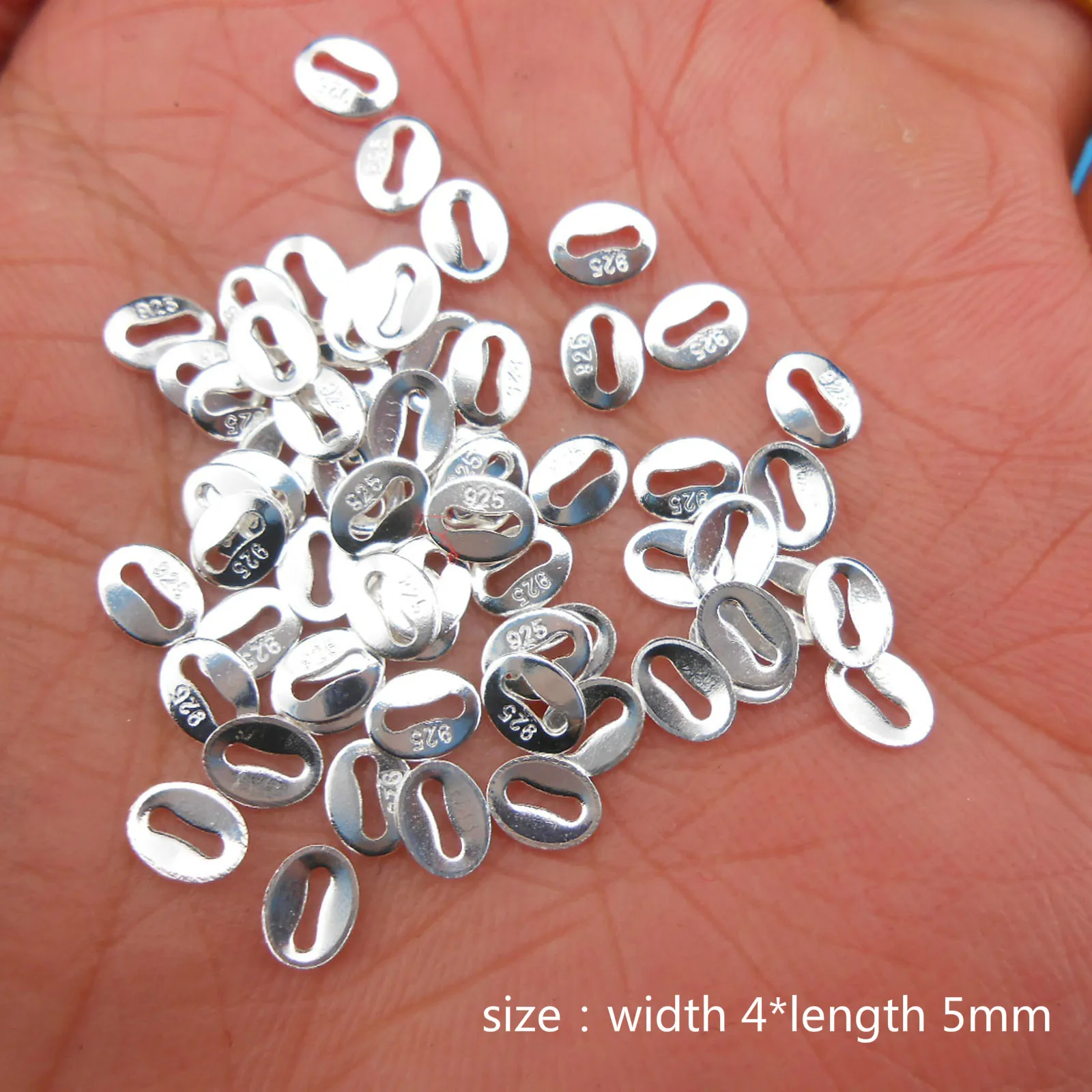 

4*5 мм, 100/500 шт., кулон из серебра 925 пробы для браслета